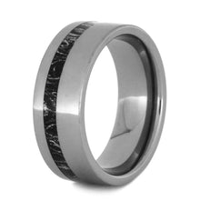 Black and White Mokume Tungsten Wedding Band