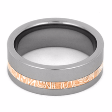 Copper And Silver Mokume Gane Ring with Tungsten (4)