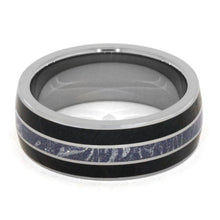 Black Jade Mokume Tungsten Wedding Band