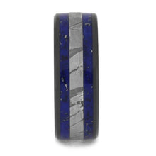 Crushed Lapis Lazuli Stardust Black Ceramic Seymchan Meteorite White Gold_2687 (2)