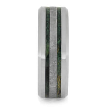 Tungsten Meteorite Green Box Elder Burl Wood_2490 (2)