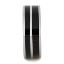 Tungsten Ironwood Obsidian Ring