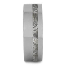 Tungsten Wedding Band For Men With Gibeon Meteorite-3204