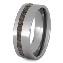 Stunning Tungsten Wedding Band With Dinosaur Bone-1484