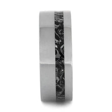 Black and White Mokume Tungsten Wedding Band