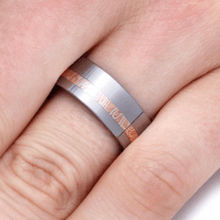 Copper And Silver Mokume Gane Ring with Tungsten (5)