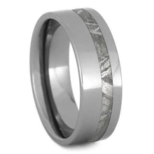 Tungsten Wedding Band For Men With Gibeon Meteorite-3204