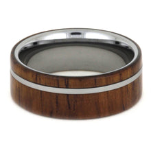 Tungsten Wedding Band Honduran Rosewood Wood Wedding Band