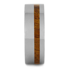 Tropical Koa Wood Ring, Tungsten Wedding Band, Natural Ring-2712