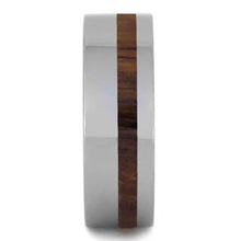 Honduran Rosewood Ring, Tungsten Wedding Band, Wooden Inlay Ring-2710