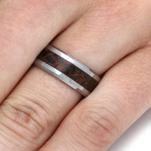 Dinosaur Bone Ring With A Tungsten Band-2138