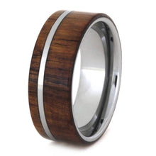 Tungsten Wedding Band Honduran Rosewood Wood Wedding Band