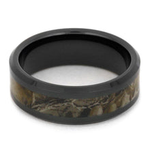 Camo Ring Black Ceramic Wedding Band