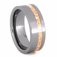 Copper And Silver Mokume Gane Ring with Tungsten