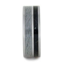 Pet Fur Box Elder Burl Tungsten Ring