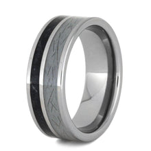 Pet Fur Box Elder Burl Tungsten Ring