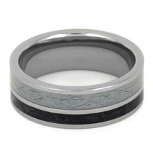 Pet Fur Box Elder Burl Tungsten Ring