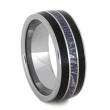 Black Jade Mokume Tungsten Wedding Band