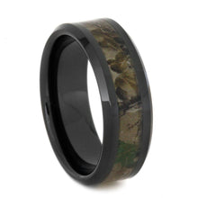 Camo Ring Black Ceramic Wedding Band