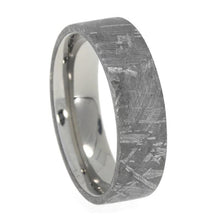 Titanium Ring Gibeon Meteorite Overlay Flat(2)