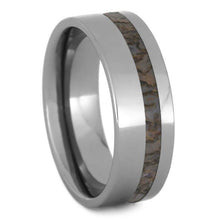 Stunning Tungsten Wedding Band With Dinosaur Bone-1484