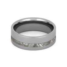 Tungsten Wedding Band For Men With Gibeon Meteorite-3204
